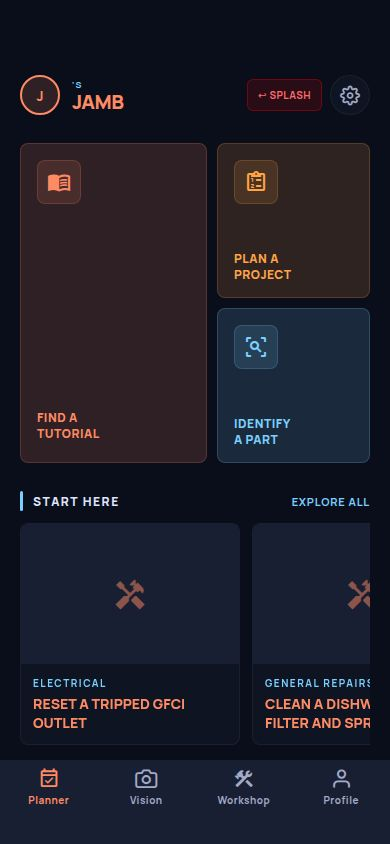 AI Project Planner screen