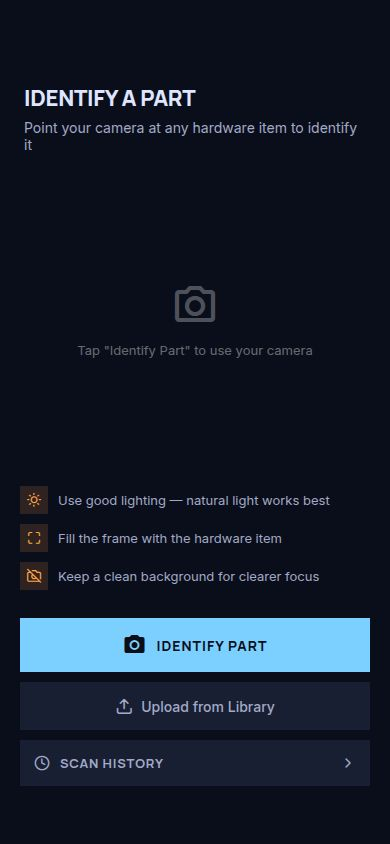 Camera Hardware Identifier screen